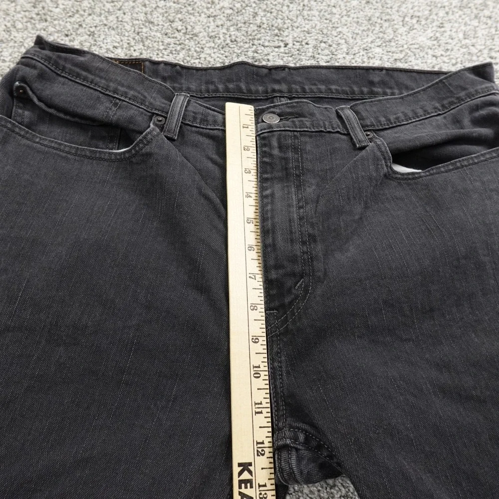 Levis Jeans Mens 38X30 Dark Black Denim Pants 559 Relaxed Straight Baggy Stretch